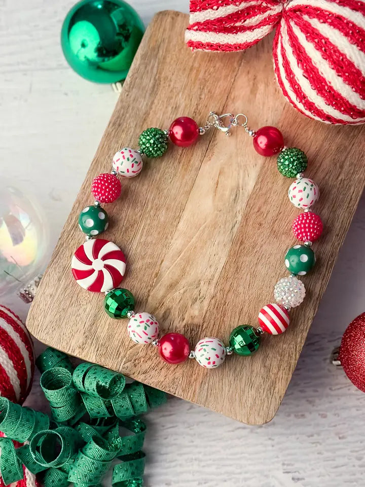 Chunky Peppermint Bubble Necklace