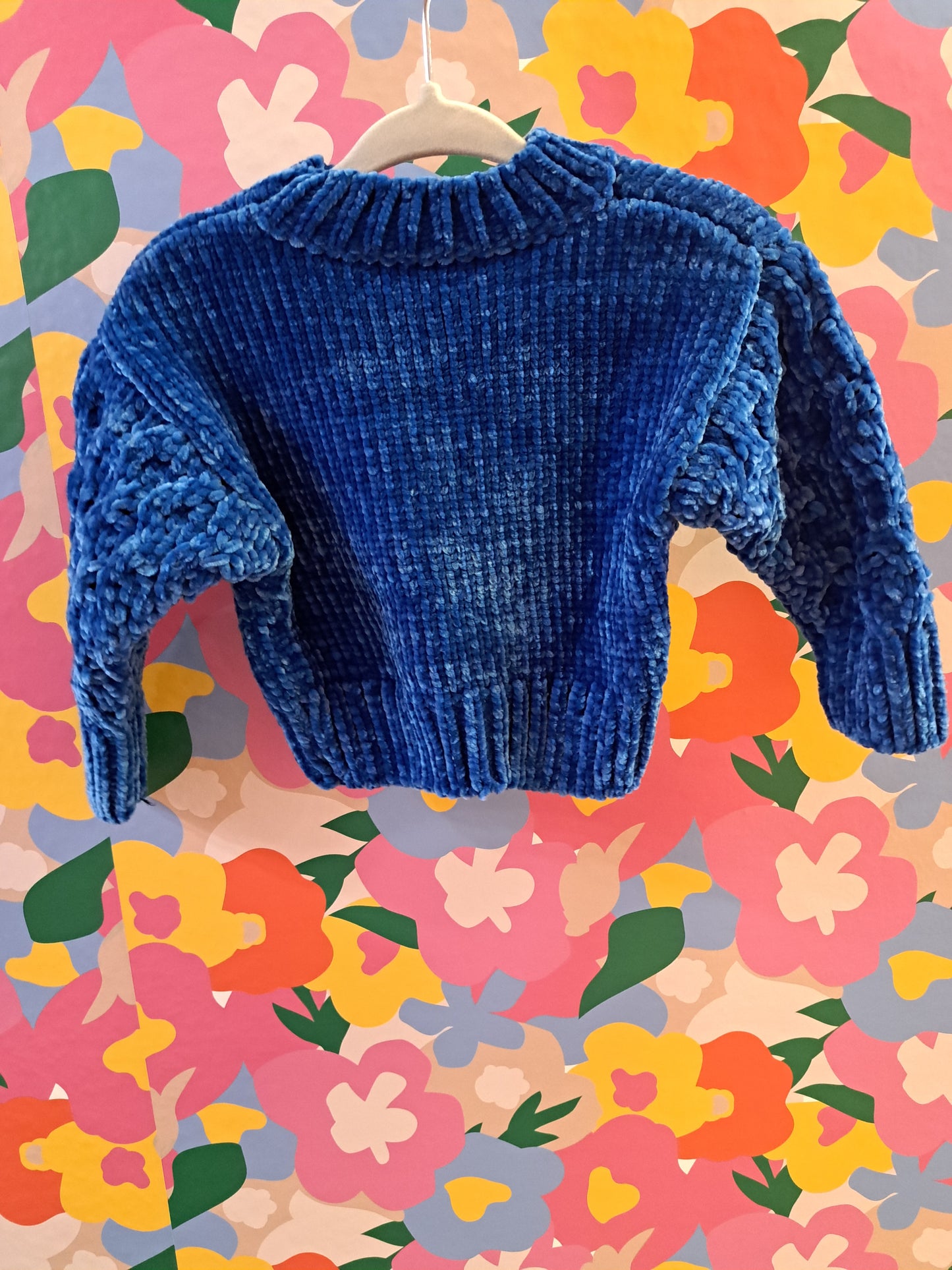 Blue Chenille Sweater