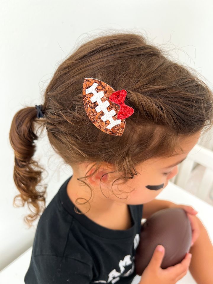 Sparkle Football Clips (Multiple Colors available)