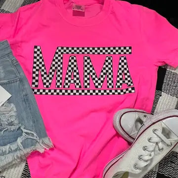 Mama Checkered Tee