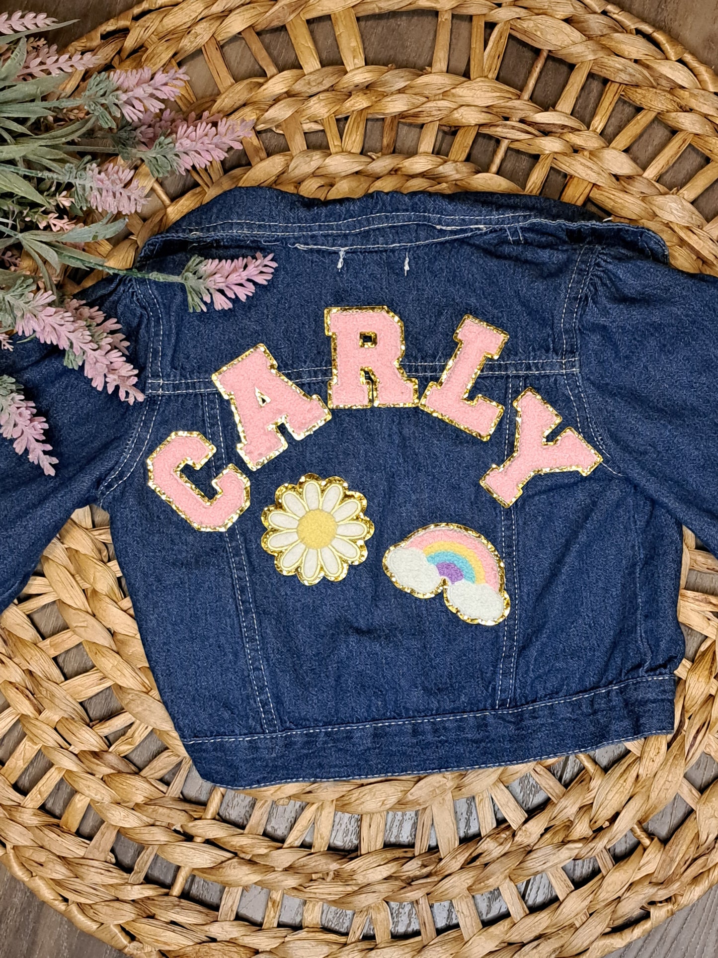 Personalized Chenille Patch Jean Jacket