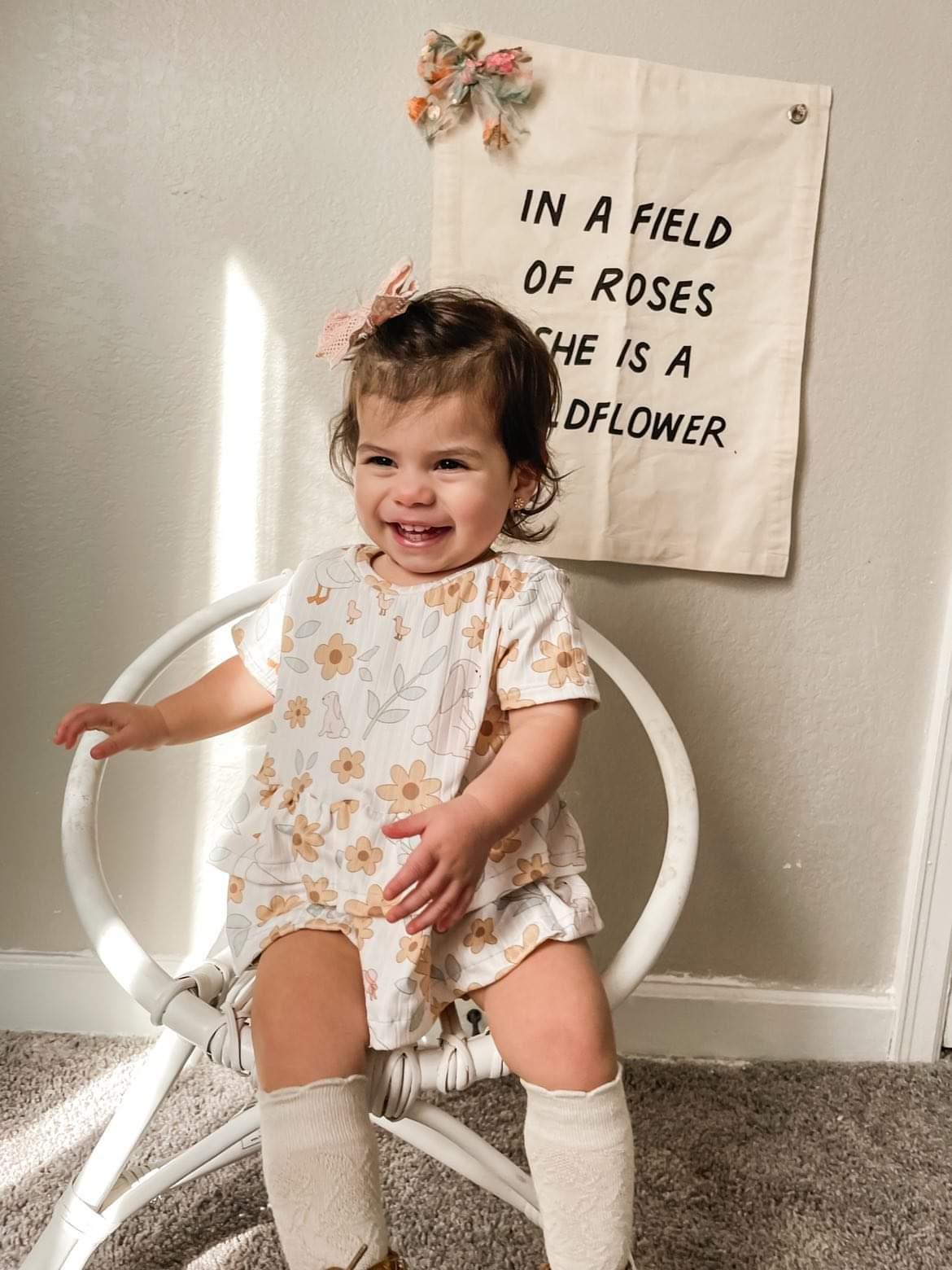 Bunnies and Chicks Ruffled Peplum