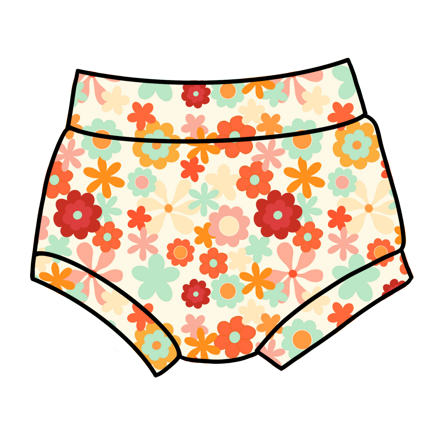 Groovy Floral Bummies
