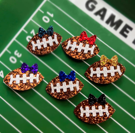 Sparkle Football Clips (Multiple Colors available)