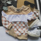 Neutral Unisex Checkered Pullover