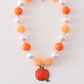 Orange Pumpkin Bubble Necklace