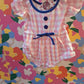 Pink gingham romper