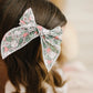 Floral Baseball Bow on clip