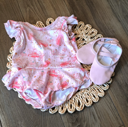 Handmade Ballet Slipper Twirl Leotard