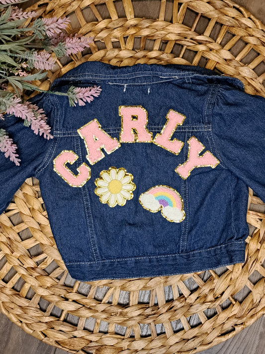 Personalized Chenille Patch Jean Jacket