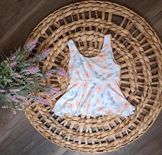 Peach perfect floral camilla top