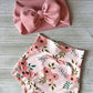 Peach Spring Floral Bummies - Posies + Grace