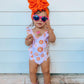 Groovy Babe Floral Ruffled One Piece