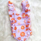 Groovy Babe Floral Ruffled One Piece