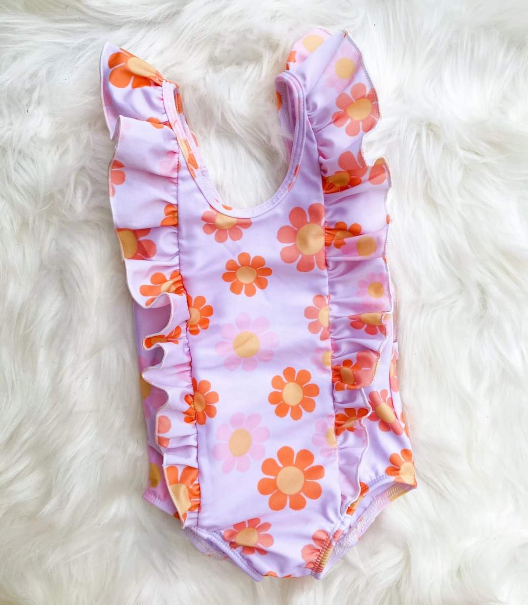 Groovy Babe Floral Ruffled One Piece