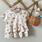 Bunnies and Chicks Ruffled Peplum