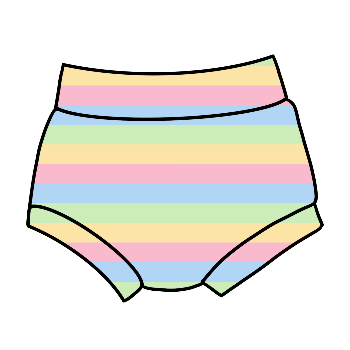 Rainbow Babe Pastel Stripes Bummies